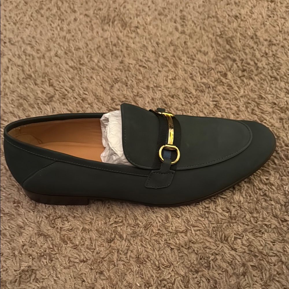 Aldo Green Loafers with Gold Buckle - Picture 3 of 3